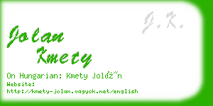 jolan kmety business card